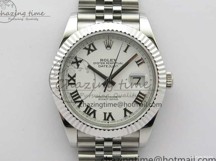 0422 DateJust 41mm 126334 SS BP Maker 1:1 Best Edition New Version White Roman Dial on Jubilee Bracelet RelaxedFit 3036